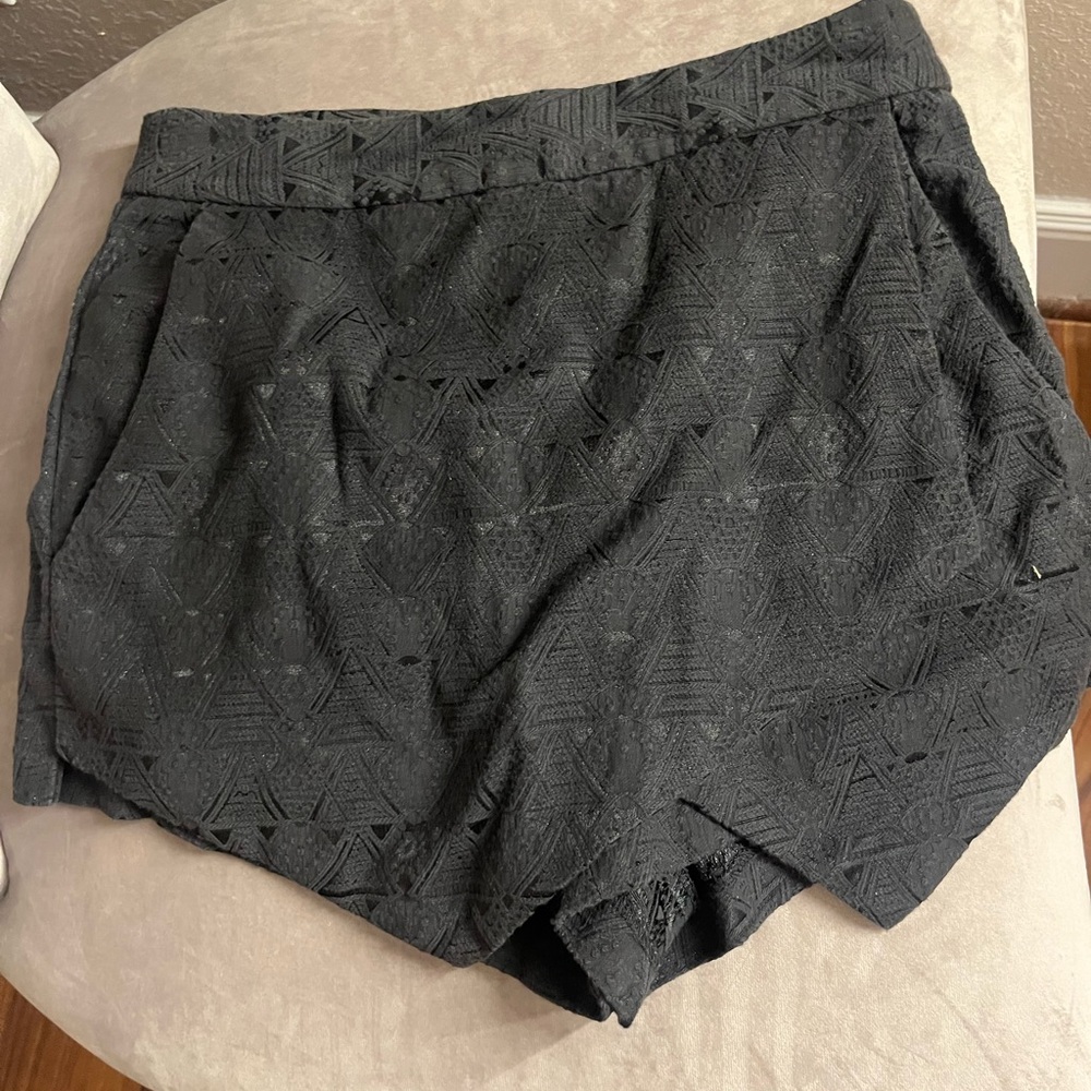black detailing skort, envelope style, Fits XS